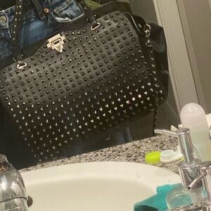Authentic Valentino Medium black bag w studs in EUC condition